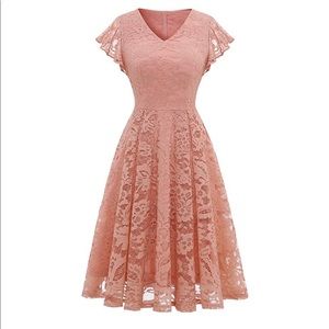 Dressy star Floral Lace A-Line Dress